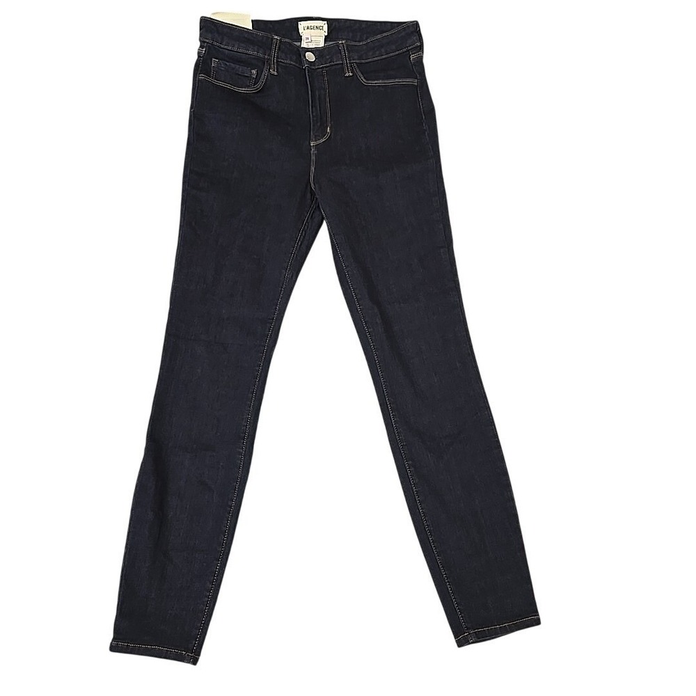 L'Agence Womens Sz 28x26.5 Margot Skinny Jeans Midnight Blue Stretch NWT READ